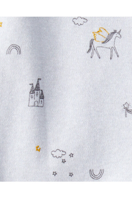 Pijama una pieza de algodón, con pie, diseño unicornios Pijama una pieza de algodón, con pie, diseño unicornios