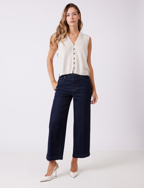 Chaleco Botones BEIGE