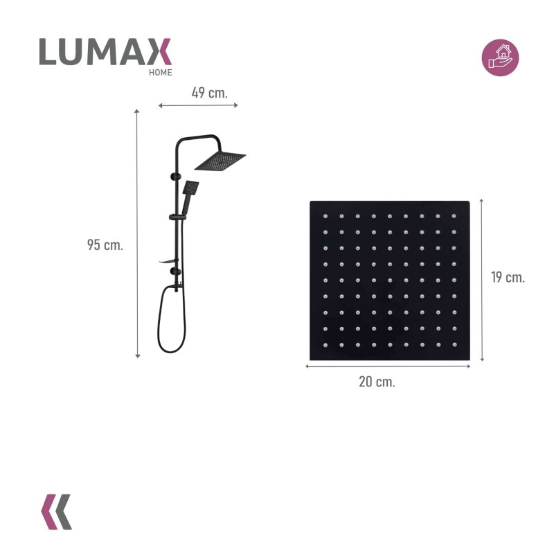 Barral Columna De Ducha Acero Inoxidable Ajustable Barral Columna De Ducha Acero Inoxidable Ajustable