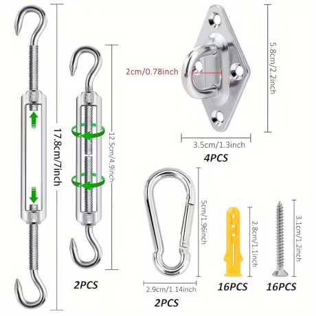 Kit De Instalacion Toldo Vela - Calidad Única Kit De Instalacion Toldo Vela - Calidad Única