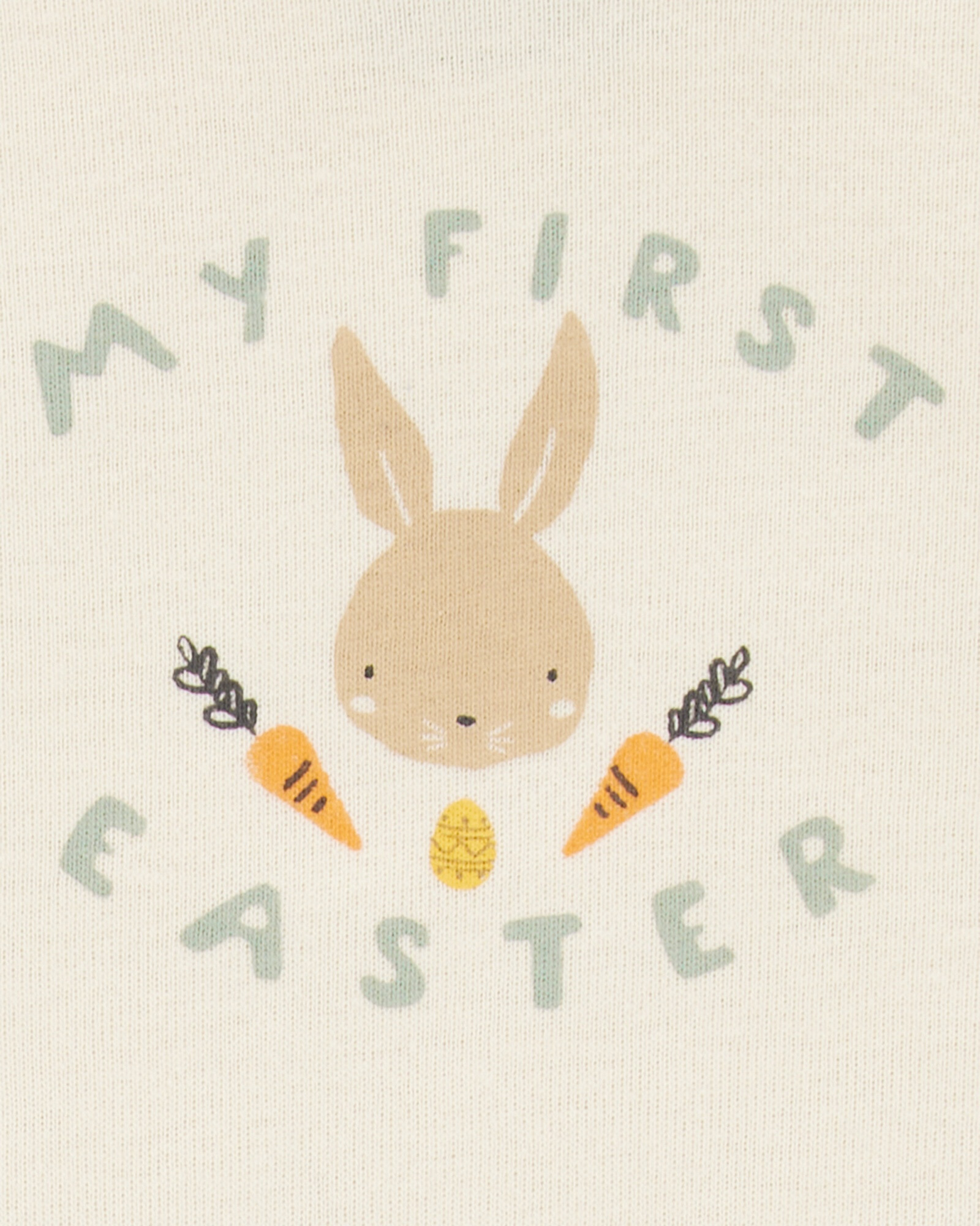 Set dos piezas de algodón, pantalón y body, diseño pascua Set dos piezas de algodón, pantalón y body, diseño pascua