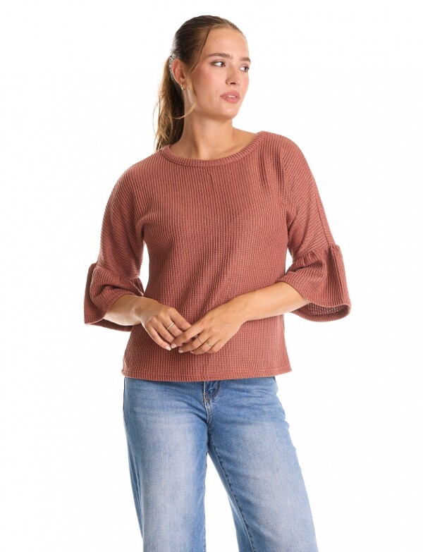 Buzo Manga Amplia TOSTADO