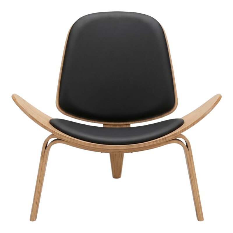 SILLON MADERA BEIGE/NEGRO 90X72X76CM Unica