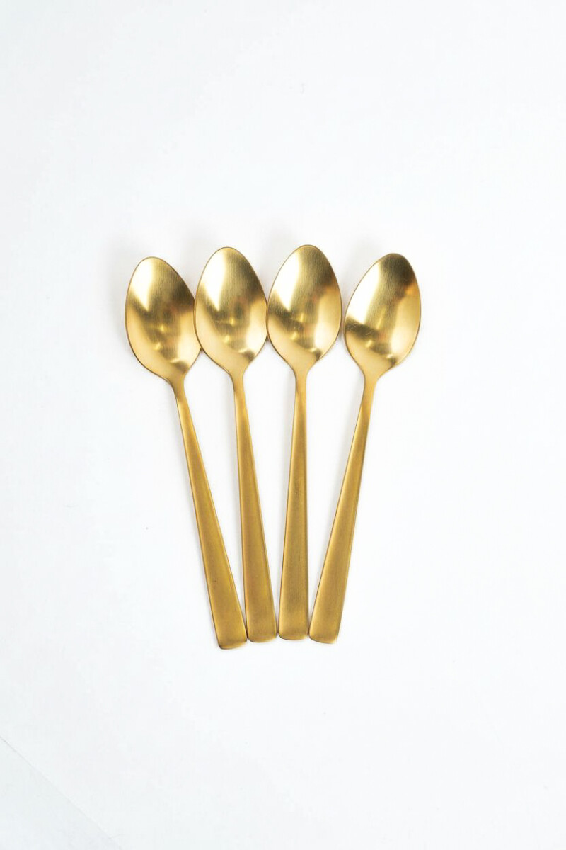 Cuchara Helado Quara, Set 4 Un. - Dorado 