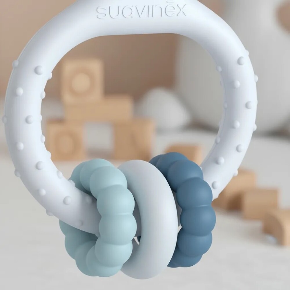 Mordillo Masajeador silicona Suavinex Celeste