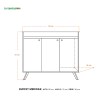 Aparador Bargueño Buffet Living 3p Premium® 15mm Aparador Bargueño Buffet Living 3p Premium® 15mm