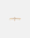 Anillos Chicos Strass Anillo Con Cruz - Dorado