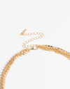 Collares Largos Strass Collar Cadenas Y Strass - Dorado