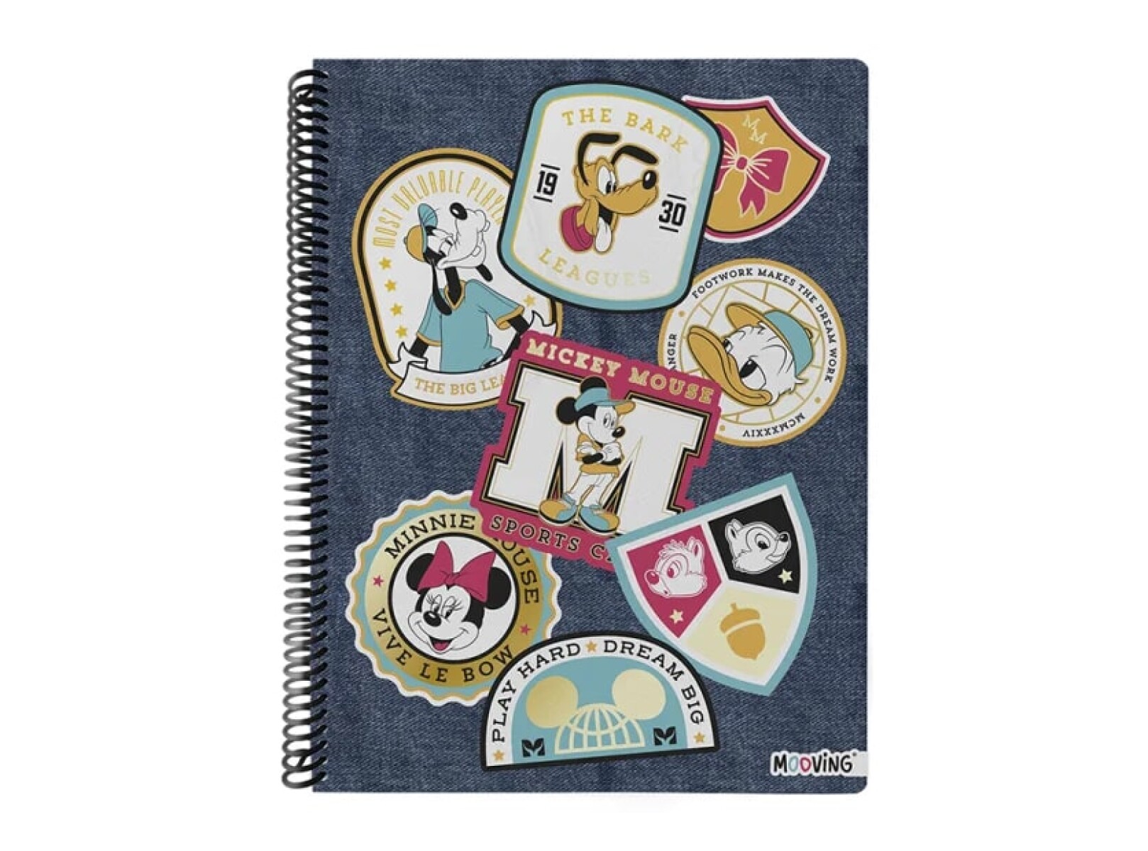 Cuadernola Mooving Licencia Universitario - Mickey y Amigos Parches 
