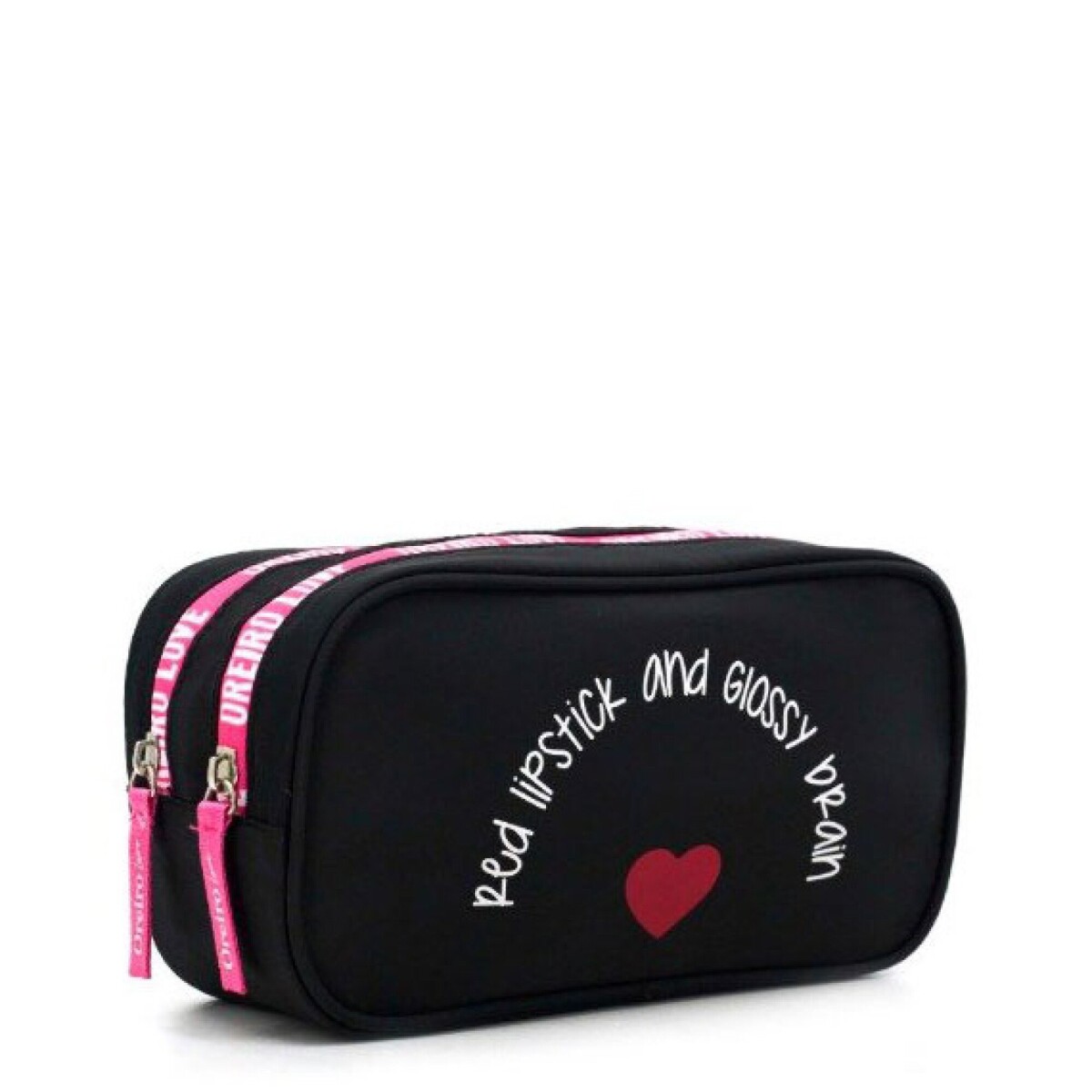 Cartuchera Las Oreiro Janeiro Doble Cierre - Negro 