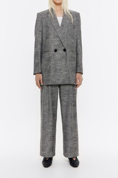 CHAQUETA SASTRE CUADROS Gris