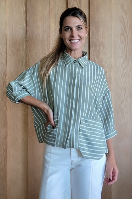Camisa Piña Lino Raya Safari