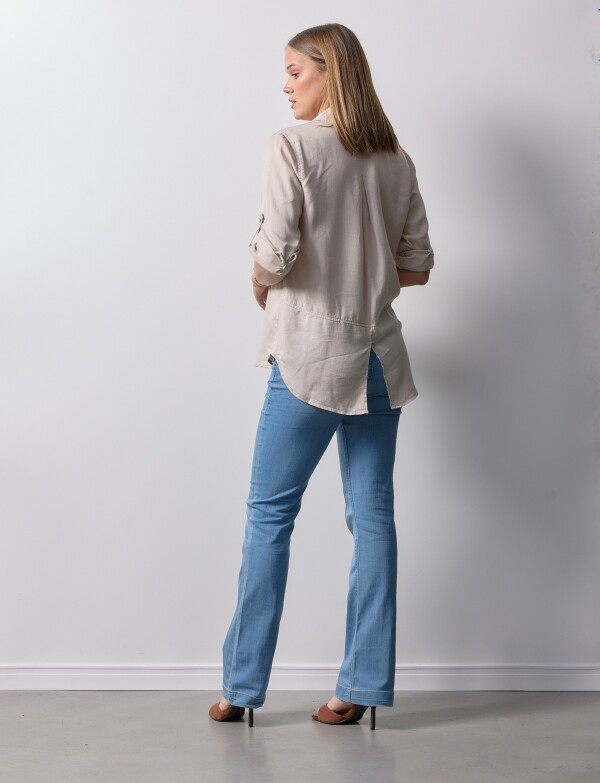 Camisa Tencel BEIGE