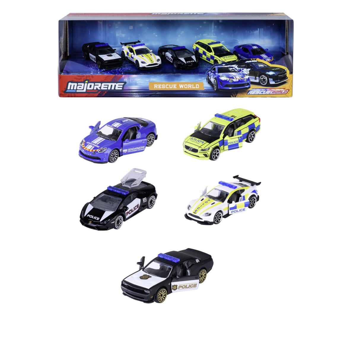 Majorette vehiculos de rescate pack x 5 