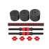 Set Mancuernas Ajustable Regulables 20kg Juego Kit 3 En 1 Disco Pesa Barra Imback Color Negro Y Rojo Set Mancuernas Ajustable Regulables 20kg Juego Kit 3 En 1 Disco Pesa Barra Imback Color Negro Y Rojo