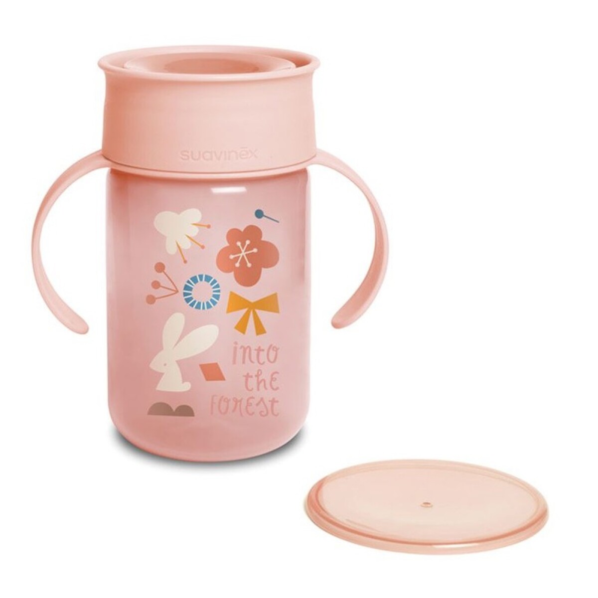 Vaso 360 Suavinex Forest Rosa 12m+ 340 Ml. 