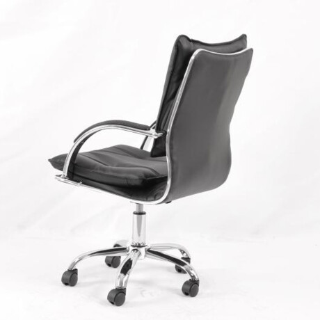 SILLA DE ESCRITORIO SIMIL-CUERO NEGRO 6226