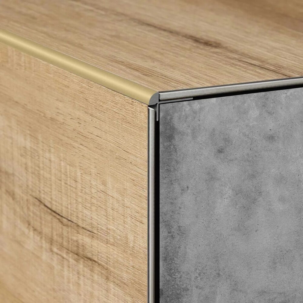 Perfil Step Aluminio 5mm x 2m Oro Mate Perfil Step Aluminio 5mm X 2m Oro Mate
