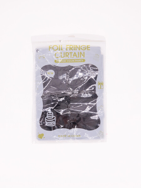 CORTINA METALIZADA NEGRA NEGRO