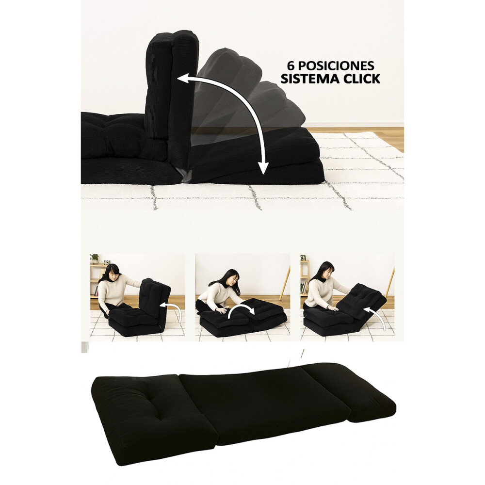 Sillón cama BED Negro