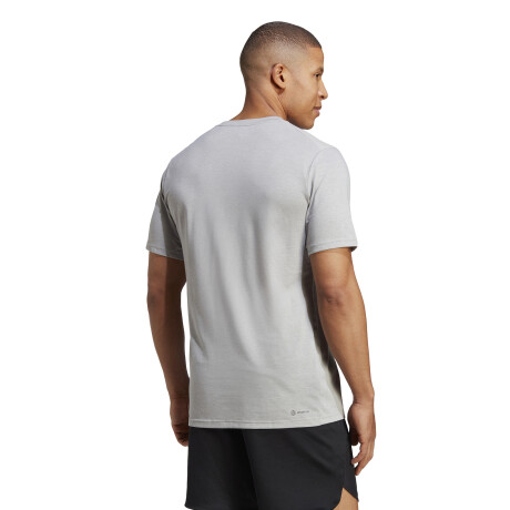 Camiseta Train Essentials Feelready Logo Training - Medium G MEDIUM GREY HEATHER/COLLEGIATE NAVY