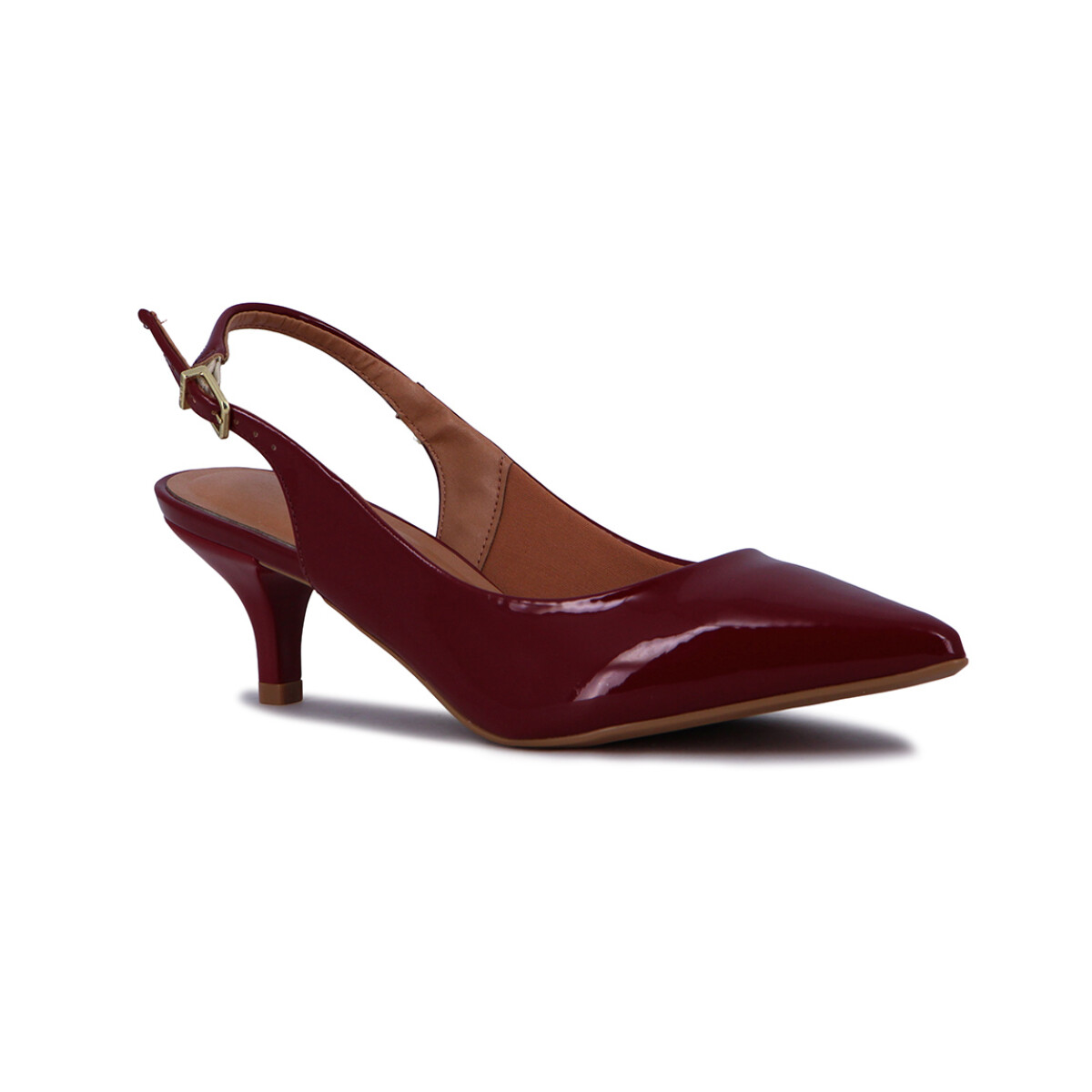 Zapato Formal Mujer Vizzano Charol Punta Fina - Cereza 