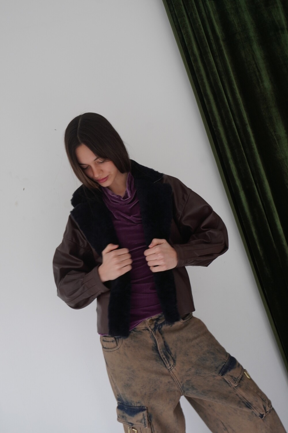 Campera Furor Chocolate / Azul