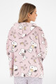 Snuggle snoopy velour Rosado
