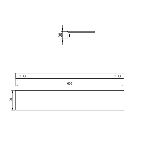 REPISA ACERO INOXIDABLE METAL LINEA BAÑO COLOR NEGRO MATE NEGRO