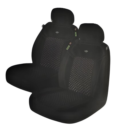 Cubre Asiento Delanteros fundas Auto Universal Tela Eco Gris Oscuro