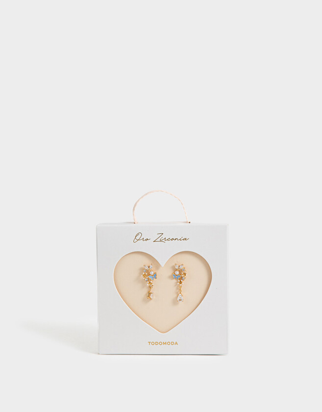 Aros Colgantes Cortos Premium Gold Aros - Dorado