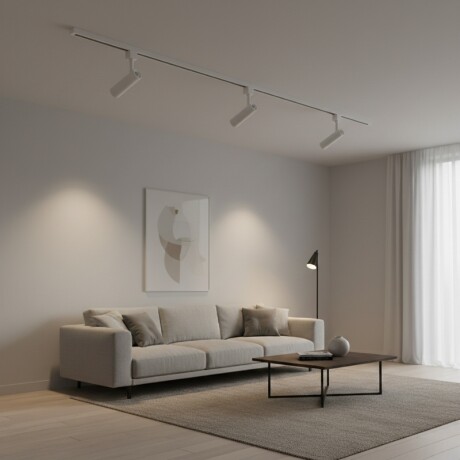 NANO ARTEFACTO TRACK LIGHT MADISON ORIENTABLE Luminaria Nano Madison Orientable de Riel Blanca