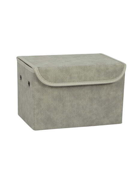 CAJA ORGANIZADOR RECT C/TAPA 30X20XH20CM PU GRIS CAJA ORGANIZADOR RECT C/TAPA 30X20XH20CM PU GRIS