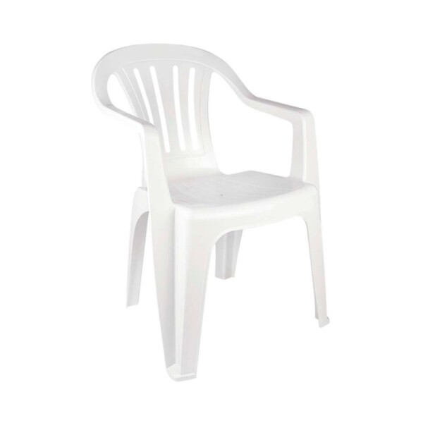 SILLA DE PVC BELLA VISTA MOR CON POSA BRAZOS - BLANCA SILLA DE PVC BELLA VISTA MOR CON POSA BRAZOS - BLANCA