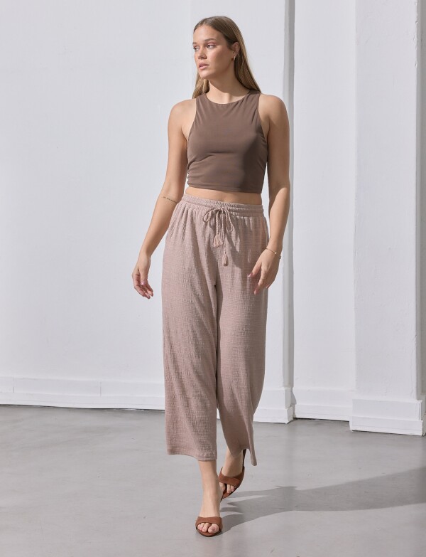 Pantalon Pull On TOSTADO