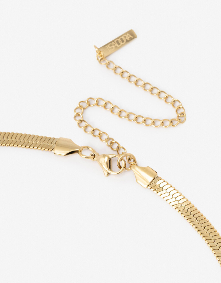 Collares Cortos Metal Collar Corto De Acero - Dorado