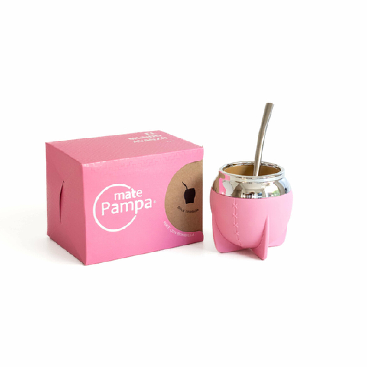 Mate Tapiata MATE PAMPA MATE TRADICIONAL BOCA CERRADA - ROSA — Mate Charrúa