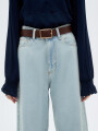 Pantalon Pano Celeste Grisaceo