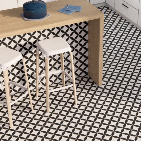 Porcelanato Negro Precorte 45X45Cm Piso Pared 000