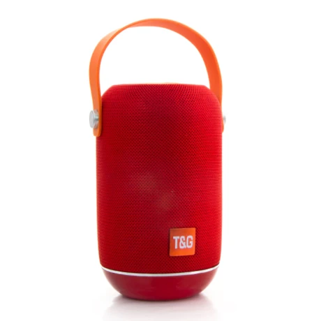 PARLANTE PORTÁTIL BLUETOOTH TG107 CILINDRO CON ASA ROJO PARLANTE PORTÁTIL BLUETOOTH TG107 CILINDRO CON ASA ROJO