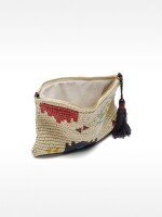 Bolso De Mano De Efecto Rafia Con Estampado Étnico natural