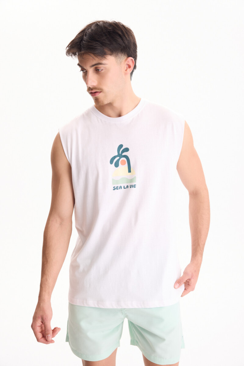 Remera Tropical Blanco