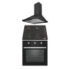 Conjunto Petra Horno Empotrar Eléctrico + Anafe Vidrio 4h + Campana Negra Conjunto Petra Horno Empotrar Eléctrico + Anafe Vidrio 4h + Campana Negra