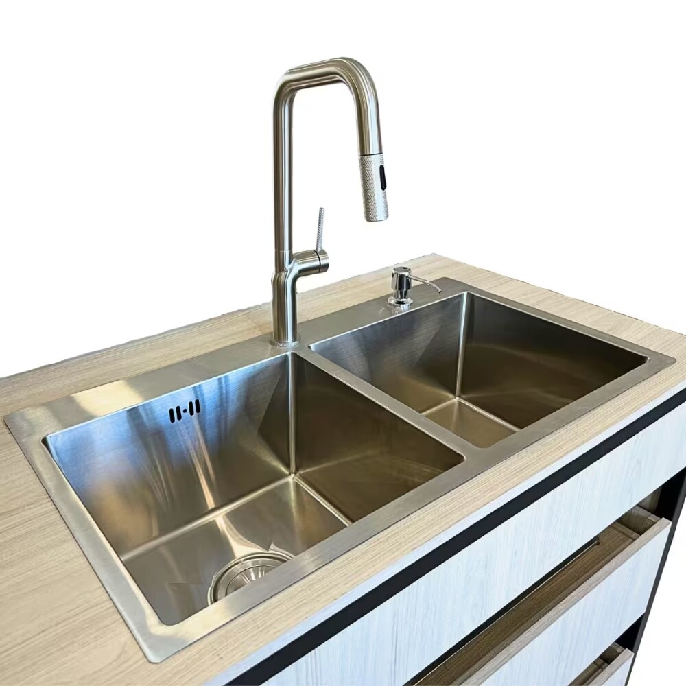 Pileta de cocina DREAM doble acero inox(304) 82x45x23 cm Pileta De Cocina Dream Doble Acero Inox(304) 82x45x23 Cm