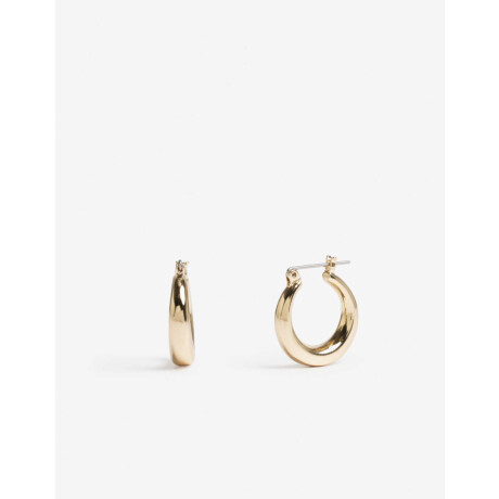 Argollas Metal Plateadas Dorado