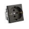 TOMA SCHUKO 16A250V ATENEA Módulo Schuko 2P+T 16AX 250v Atenea Grafito