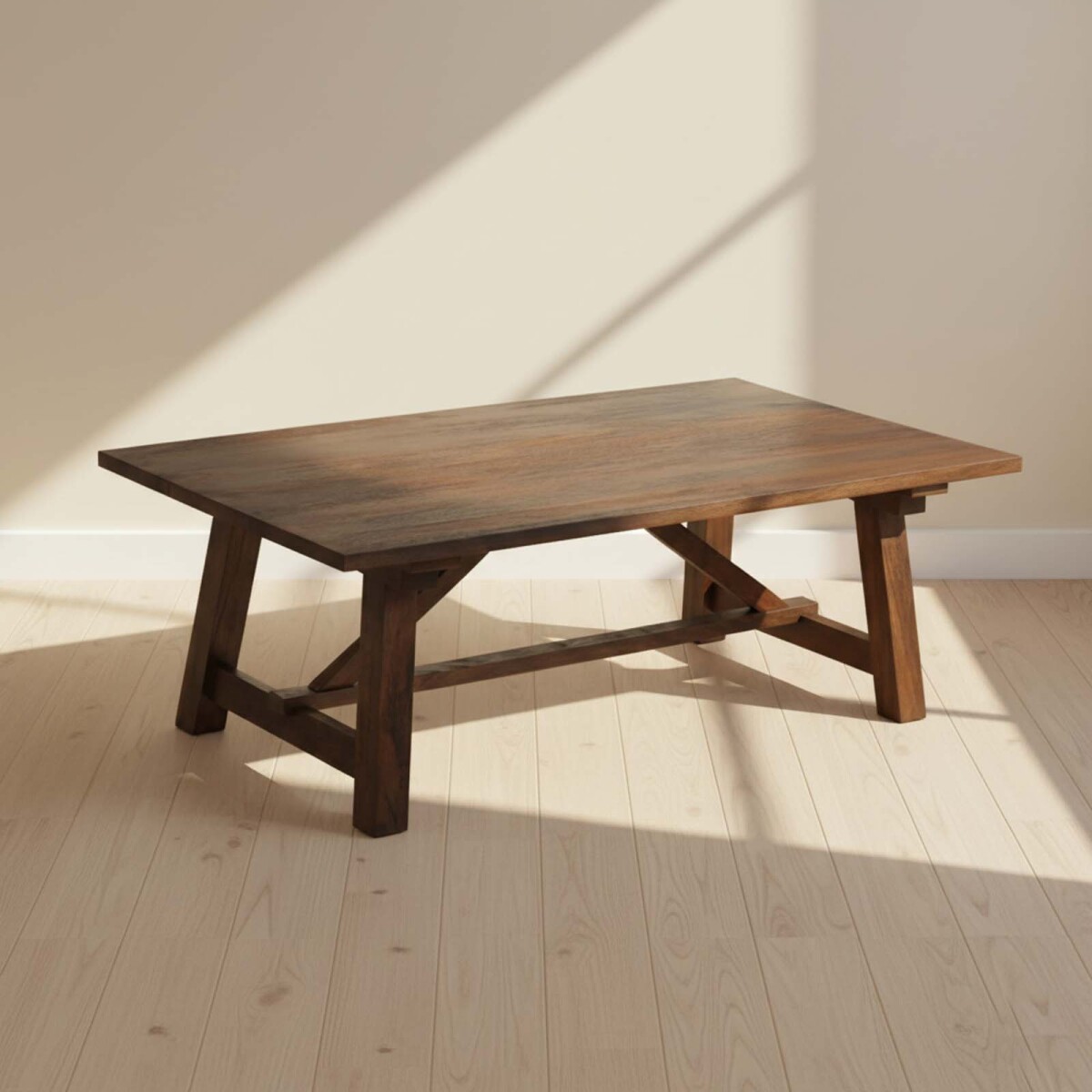 MESA RATONA CENTRAL - MADERA-DE-MANGO MARRON FARM HOUSE CASTAÑO 