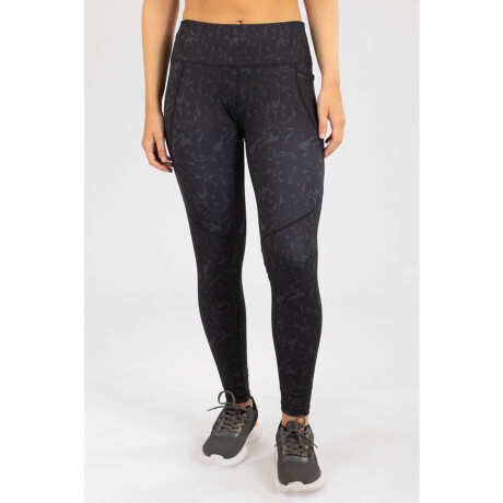 Calza black floral Negro