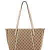 Tote Quincie 3 Compartment Mocha Logo/beige