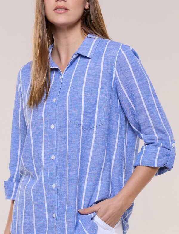 Camisa Lino AZUL